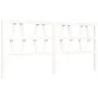 White solid wood bed frame with headboard 200x200 cm by vidaXL, Beds and slatted bases - Ref: Foro24-3192512, Price: 155,85 €...