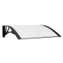Marquesina puerta policarbonato negro y transparente 80x75 cm