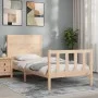 Bed frame with solid wood headboard by vidaXL, Beds and slatted bases - Ref: Foro24-3192716, Price: 101,29 €, Discount: %