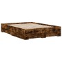 Cama con cajones madera de ingeniería roble ahumado 120x190 cm