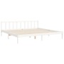 Doppelbettgestell mit weißem Massivholz-Kopfteil von vidaXL, Betten und Lattenroste - Ref: Foro24-3192572, Preis: 169,09 €, R...