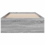 Cama con cajones madera ingeniería gris Sonoma 100x200 cm