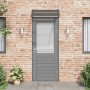 Marquesina de puerta policarbonato negro 80x75 cm