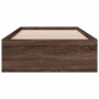 Cama con cajones madera de ingeniería marrón roble 100x200 cm