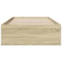 Cama con cajones madera ingeniería roble Sonoma 90x190 cm