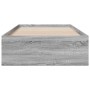 Cama con cajones madera de ingeniería gris Sonoma 90x190 cm