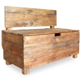 Bank aus recyceltem Massivholz, 86 x 40 x 60 cm von vidaXL, Bänke für Hallen und Lager - Ref: Foro24-244510, Preis: 206,58 €,...