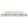 Estructura de cama madera de ingeniería blanca 200x200 cm