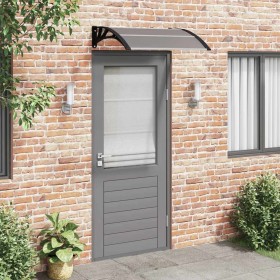 Marquesina de puerta policarbonato negro 100x75 cm