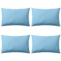 Cojines para exteriores 60x40 cm azul claro 4 unidades