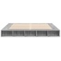 Estructura de cama madera de ingeniería gris Sonoma 200x200 cm