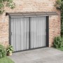 Marquesina puerta policarbonato negro y transparente 350x75 cm