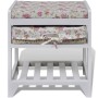 Storage bench with shoe rack and paulownia wood basket by vidaXL, Benches for halls and storage - Ref: Foro24-241541, Price: ...
