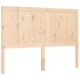 Doppelbettgestell mit Kopfteil aus Massivholz von vidaXL, Betten und Lattenroste - Ref: Foro24-3192591, Preis: 122,42 €, Raba...