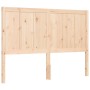 Double bed frame with solid wood headboard by vidaXL, Beds and slatted bases - Ref: Foro24-3192591, Price: 123,99 €, Discount: %
