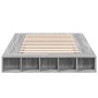 Estructura de cama madera de ingeniería gris Sonoma 120x200 cm