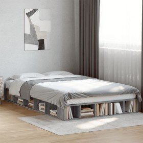 Estructura de cama madera de ingeniería gris Sonoma 140x190 cm Estructura de cama madera de ingeniería gris Sonoma 140x190 cm