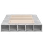 Estructura de cama madera de ingeniería gris hormigón 135x190cm