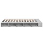 Estructura de cama madera de ingeniería gris hormigón 135x190cm