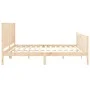 Bed frame with solid wood headboard 200x200 cm by vidaXL, Beds and slatted bases - Ref: Foro24-3192641, Price: 169,48 €, Disc...
