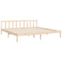 Bed frame with solid wood headboard 200x200 cm by vidaXL, Beds and slatted bases - Ref: Foro24-3192641, Price: 171,55 €, Disc...