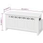 Barockstil MDF Weißer Speicherbank von vidaXL, Bänke für Hallen und Lager - Ref: Foro24-242646, Preis: 177,33 €, Rabatt: %