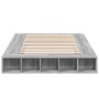 Estructura de cama madera de ingeniería gris Sonoma 135x190 cm