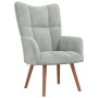 Sillón de relax de terciopelo gris claro