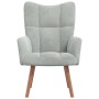 Sillón de relax de terciopelo gris claro