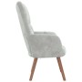 Sillón de relax de terciopelo gris claro