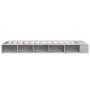 Estructura de cama madera de ingeniería gris hormigón 100x200cm