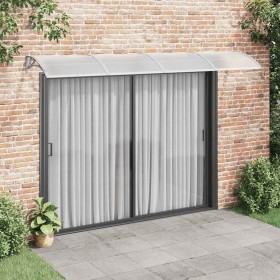 Marquesina de puerta policarbonato gris 350x100 cm