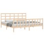 Bed frame with solid wood headboard 160x200 cm by vidaXL, Beds and slatted bases - Ref: Foro24-3192111, Price: 131,01 €, Disc...