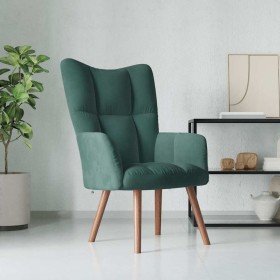 Sillón de relax de terciopelo verde oscuro Sillón de relax de terciopelo verde oscuro