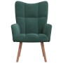 Sillón de relax de terciopelo verde oscuro