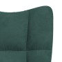 Sillón de relax de terciopelo verde oscuro