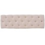 Solid wood and cream white linen bench 110x38x48 cm by vidaXL, Benches for halls and storage - Ref: Foro24-245359, Price: 120...
