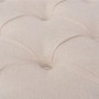 Solid wood and cream white linen bench 110x38x48 cm by vidaXL, Benches for halls and storage - Ref: Foro24-245359, Price: 120...