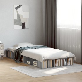 Estructura de cama madera de ingeniería gris Sonoma 75x190 cm Estructura de cama madera de ingeniería gris Sonoma 75x190 cm