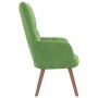Sillón de relax de terciopelo verde claro
