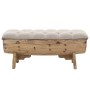 Aufbewahrungsbank aus Massivholz und Stoff, 103 x 51 x 44 cm von vidaXL, Bänke für Hallen und Lager - Ref: Foro24-245767, Pre...
