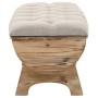 Aufbewahrungsbank aus Massivholz und Stoff, 103 x 51 x 44 cm von vidaXL, Bänke für Hallen und Lager - Ref: Foro24-245767, Pre...