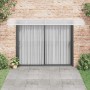 Marquesina puerta policarbonato gris y transparente 400x75 cm
