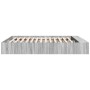 Estructura de cama madera de ingeniería gris Sonoma 200x200 cm