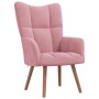 Sillón de relax de terciopelo rosa