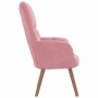 Sillón de relax de terciopelo rosa