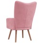 Sillón de relax de terciopelo rosa