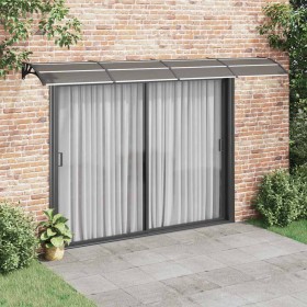 Marquesina de puerta policarbonato negro 400x75 cm