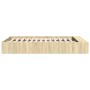 Estructura de cama madera de ingeniería roble Sonoma 160x200 cm