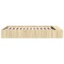 Estructura de cama madera de ingeniería roble Sonoma 150x200 cm